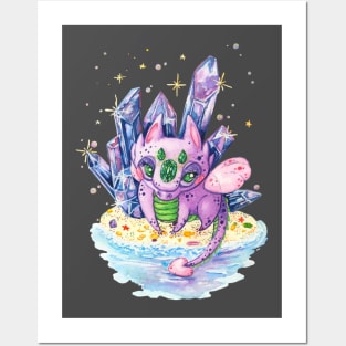 Crystal dragon Posters and Art